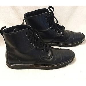 Vintage Dr Martens Combat Ankle Boots Sz 6 Black Goth Grunge AIR WAIR Punk Retro